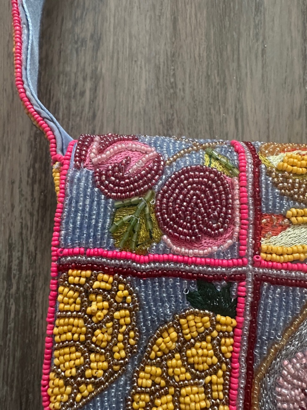 Made In India Beaded Fruit Patch Shoulder Bag - Picture 11 of 11